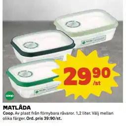 Coop Daglivs MATLÅDA erbjuda