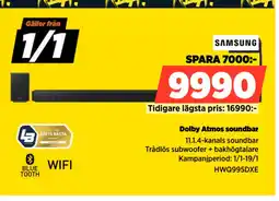 Power Dolby Atmos soundbar erbjuda