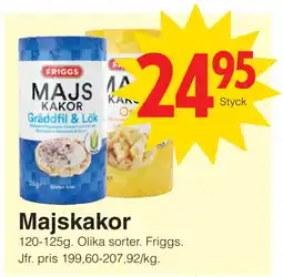 Matöppet Majskakor erbjuda