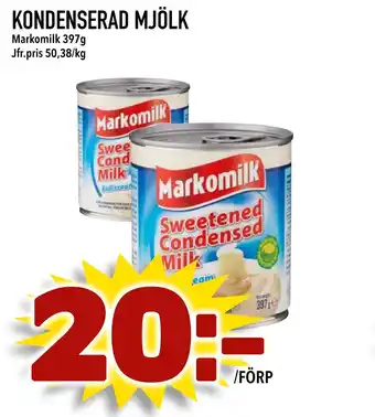 Din Mat KONDENSERAD MJÖLK erbjuda