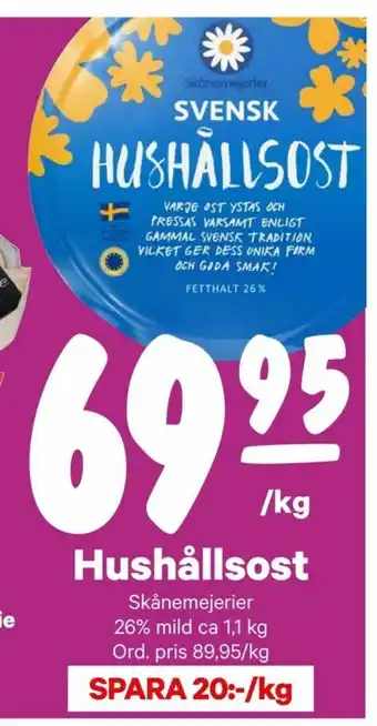 City Gross Skånemejerier Hushållsost erbjuda