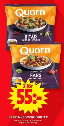 ICA Maxi QUORN Frysta vegoprodukter erbjuda