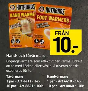 Engelsons Hand- och tåvärmare erbjuda