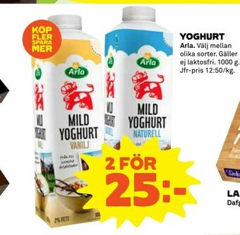Coop Yoghurt erbjuda