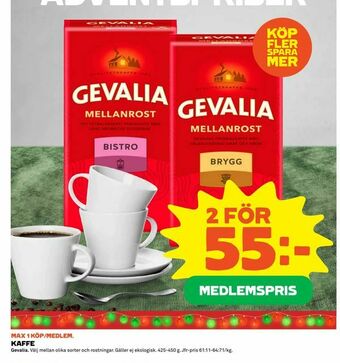 Coop Extra Kaffe erbjuda