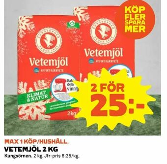 Coop Extra Vetemjöl 2 kg erbjuda