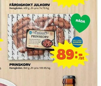 Coop Extra Prinskorv erbjuda