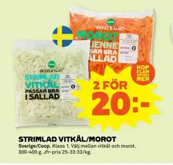 Coop Forum Strimlad vitkål/morot erbjuda
