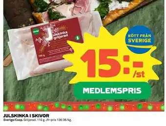 Julskinka i skivor