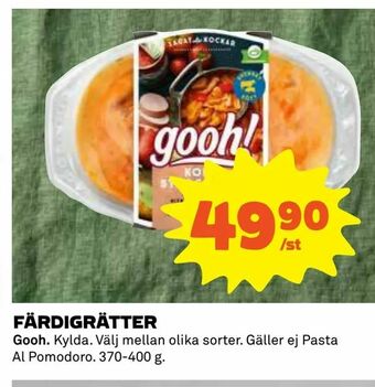 Coop Daglivs Färdigrätter erbjuda