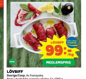 Coop Daglivs Lövbiff erbjuda
