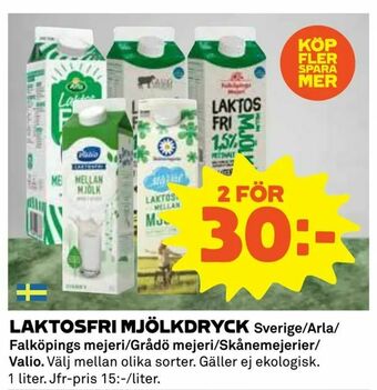Coop Daglivs Laktosfri mjölkdryck erbjuda