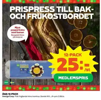 Coop Daglivs ÄGG 12-PACK erbjuda