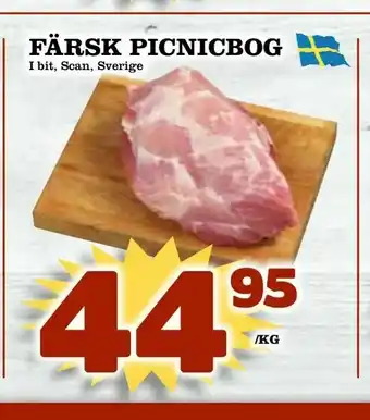 Färsk picnicbog