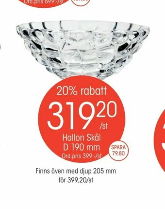 EKO Hallon Skål D 190 mm erbjuda