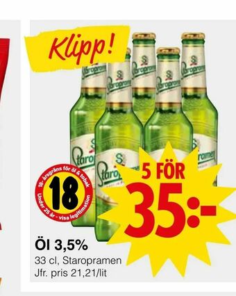 Matöppet Öl 3,5% erbjuda