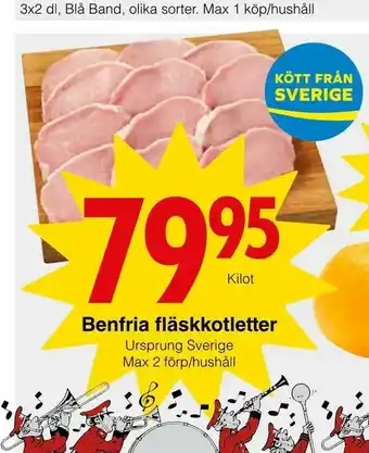 Benfria fläskkotletter