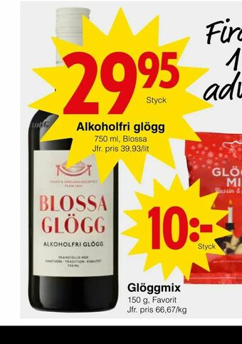Matöppet Alkoholfri glögg erbjuda
