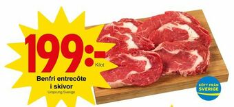 Matöppet Benfri entrecôte i skivor erbjuda