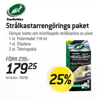 thansen Strålkastarrengörings paket erbjuda