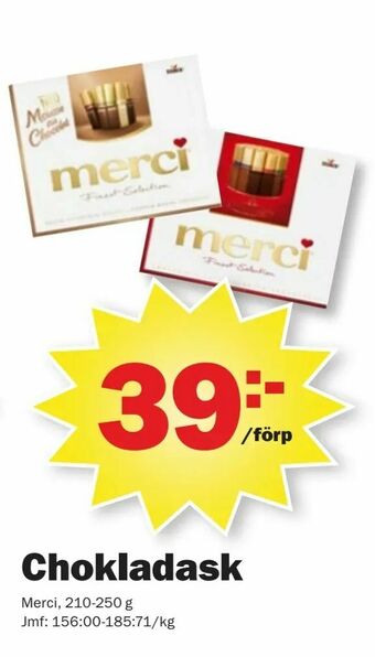 Pekås Chokladask erbjuda