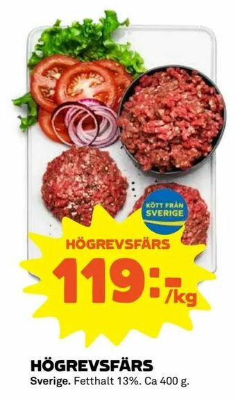 Stora Coop Högrevsfärs erbjuda