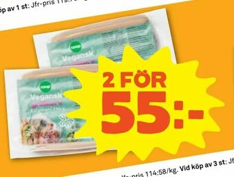 Stora Coop Vegansk grillkorv erbjuda