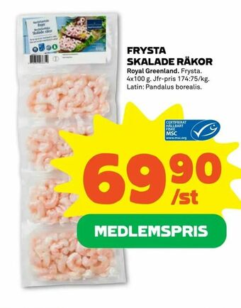 Stora Coop Frysta skalade räkor erbjuda