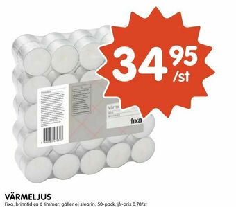 Tempo Värmeljus erbjuda