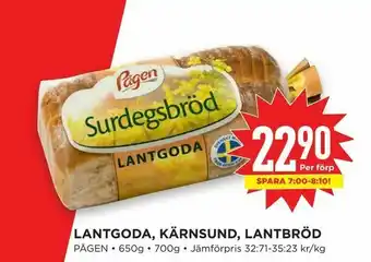 Willys Hemma Lantgoda, kärnsund, lantbröd erbjuda