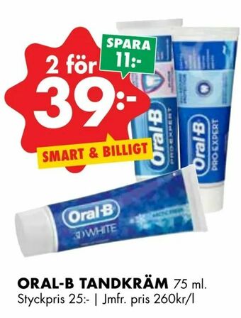 ÖoB Oral-b tandkräm erbjuda