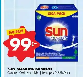 ÖoB Sun maskindiskmedel erbjuda
