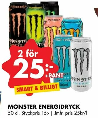 ÖoB Monster energidryck erbjuda
