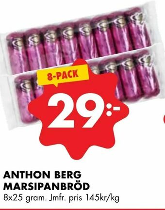 ÖoB Anthon berg marsipanbröd erbjuda