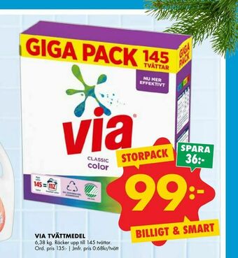 ÖoB Via tvättmedel erbjuda