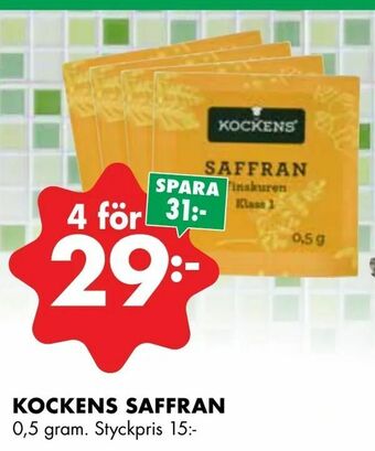 ÖoB Kockens saffran erbjuda