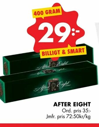 ÖoB After eight erbjuda