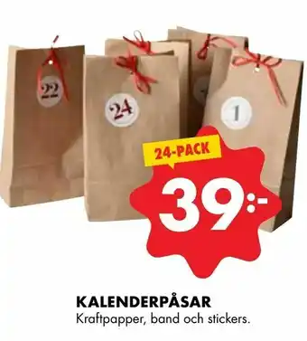 ÖoB Kalenderpåsar erbjuda