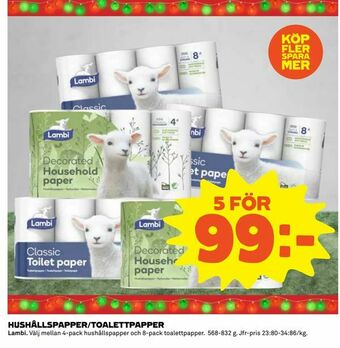 Coop Hushållspapper/toalettpapper erbjuda