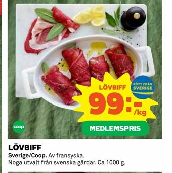 Coop Lövbiff erbjuda
