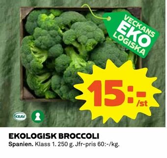 Coop Ekologisk broccoli erbjuda