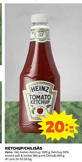 Coop Ketchup/chilisås erbjuda