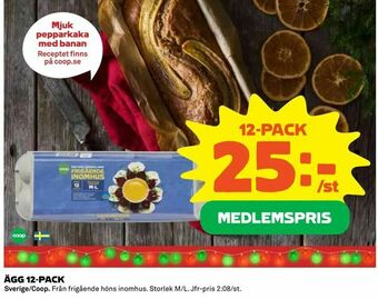 Coop Ägg 12-pack erbjuda