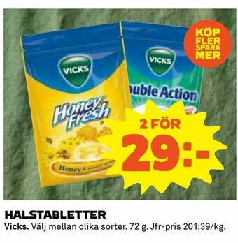 Coop Konsum Halstabletter erbjuda