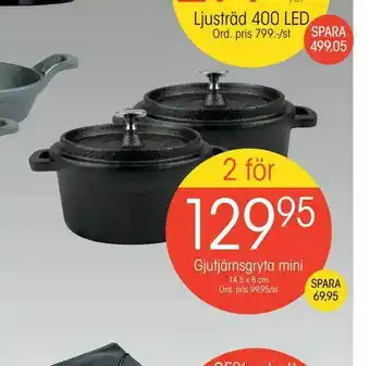 EKO Gjutjärnsgryta mini erbjuda