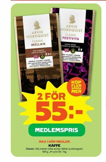 Stora Coop Kaffe erbjuda