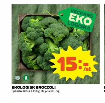 Coop Extra Ekologisk broccoli erbjuda