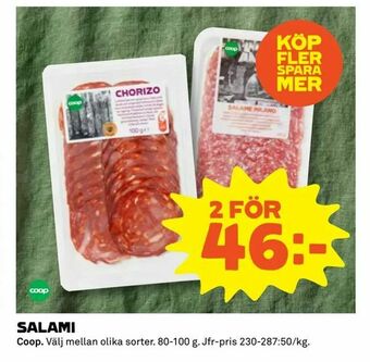 Coop Extra Salami erbjuda