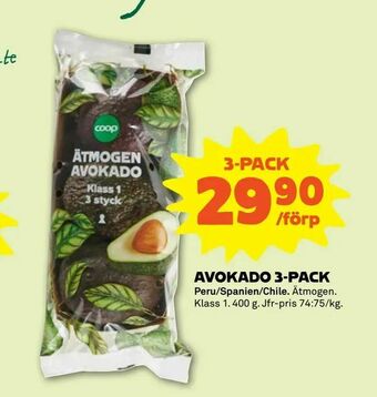 Coop Forum Avokado 3-pack erbjuda