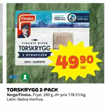 Coop Konsum Torskrygg 2-pack erbjuda